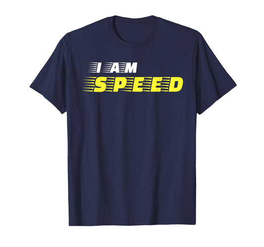 I am Speed Car Racing Fast Person Movie Quote Kids Race Tee T-Shirt