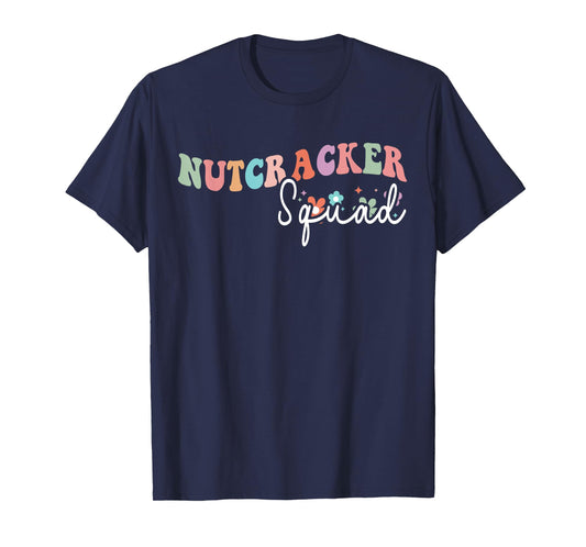 Groovy Nutcracker Squad Retro Christmas Ballet Dance T-Shirt