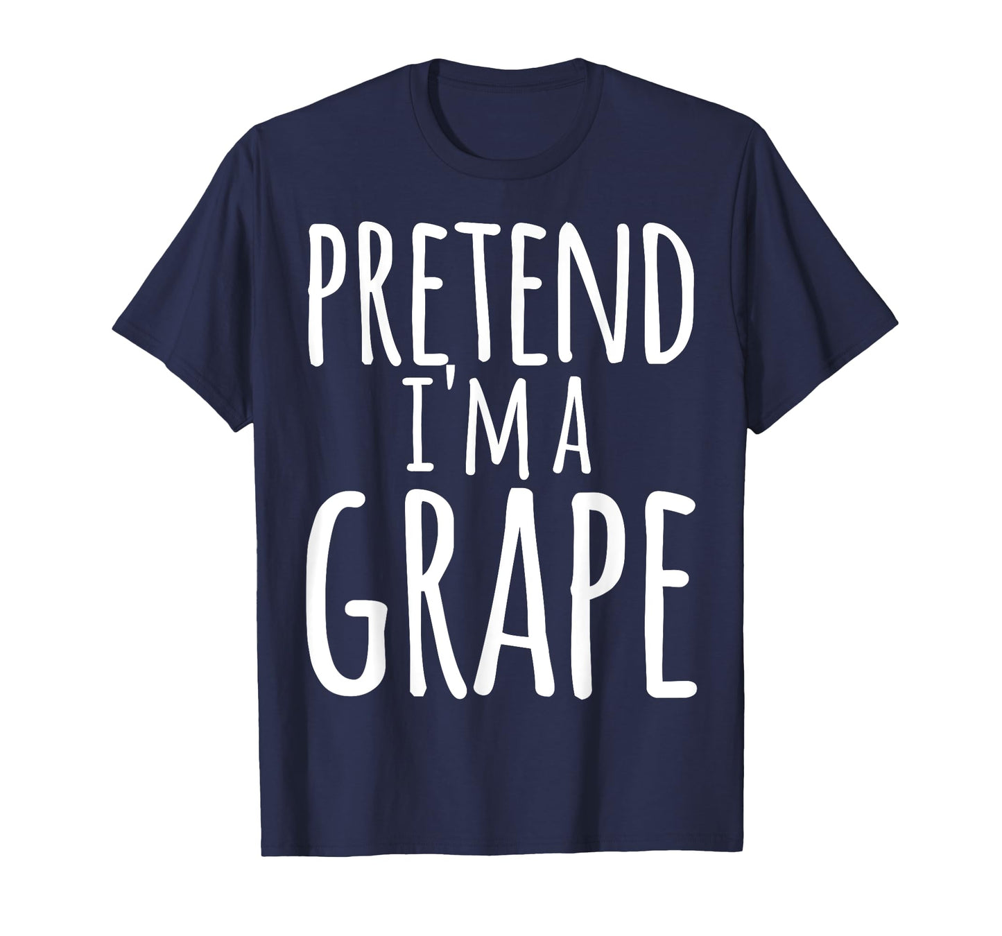 Funny Lazy Halloween PRETEND I'M A GRAPE Costume T-Shirt