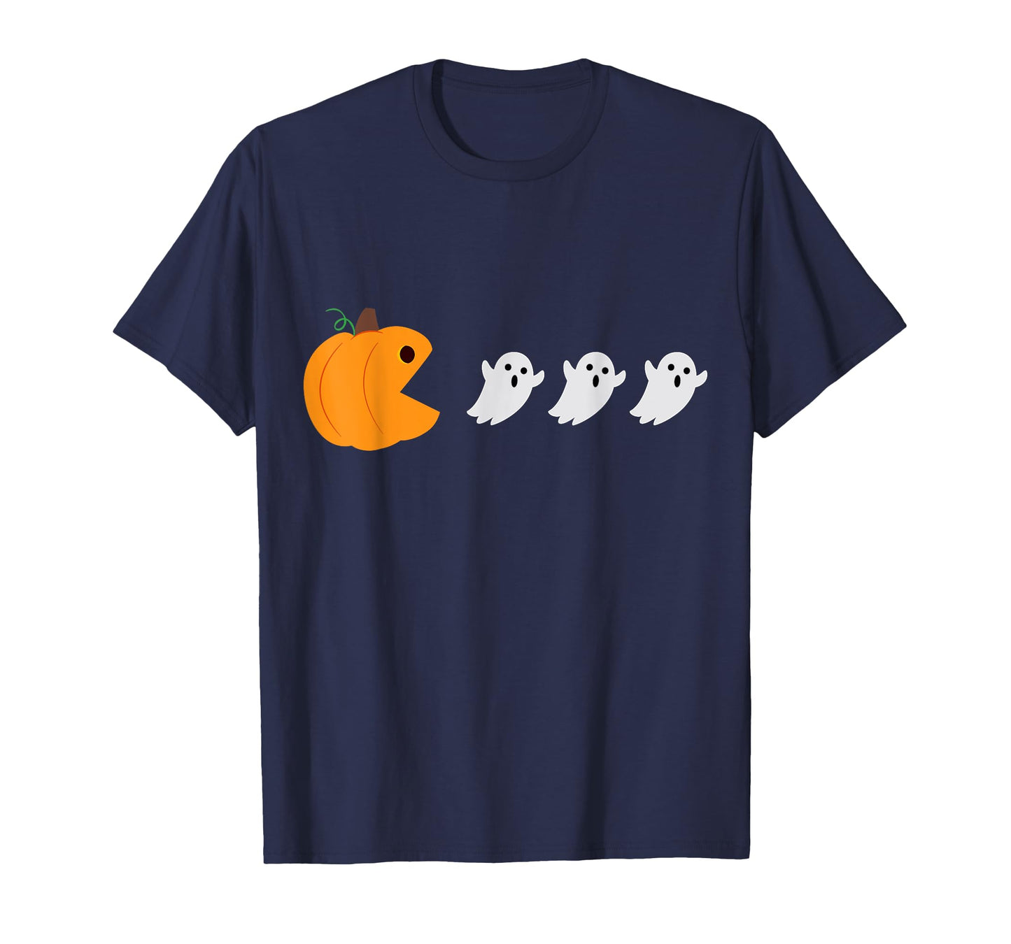 Pumpkin Ghost Retro Video Game Costume Funny Halloween Gifts T-Shirt