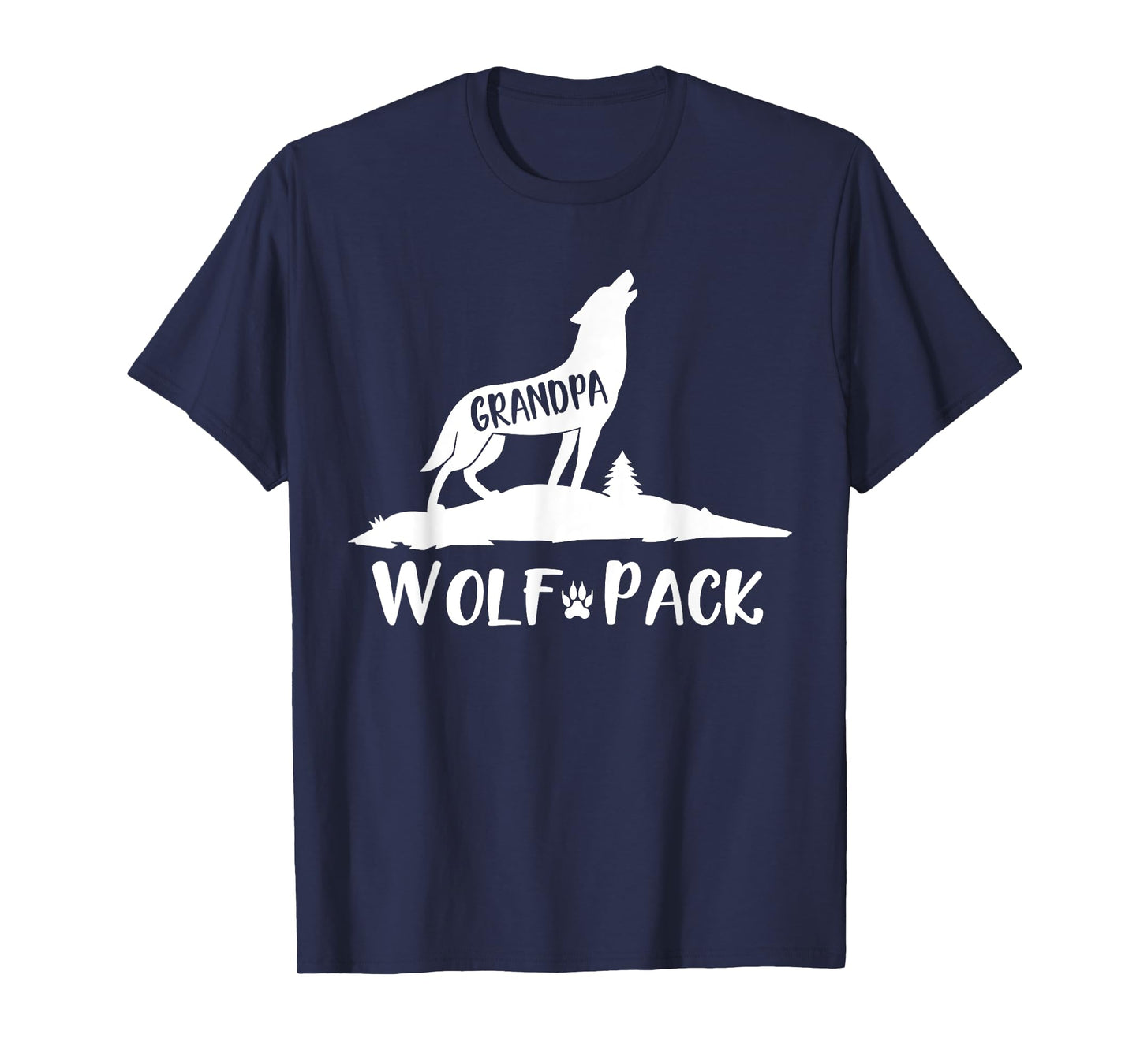 Wolf Pack Matching Family Grandpa Wolf Wolves T-Shirt
