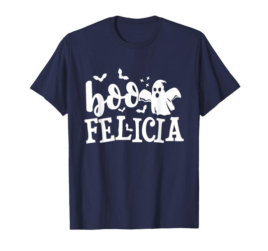 Boo Felicia - Halloween Ghost Bat Pun T-Shirt