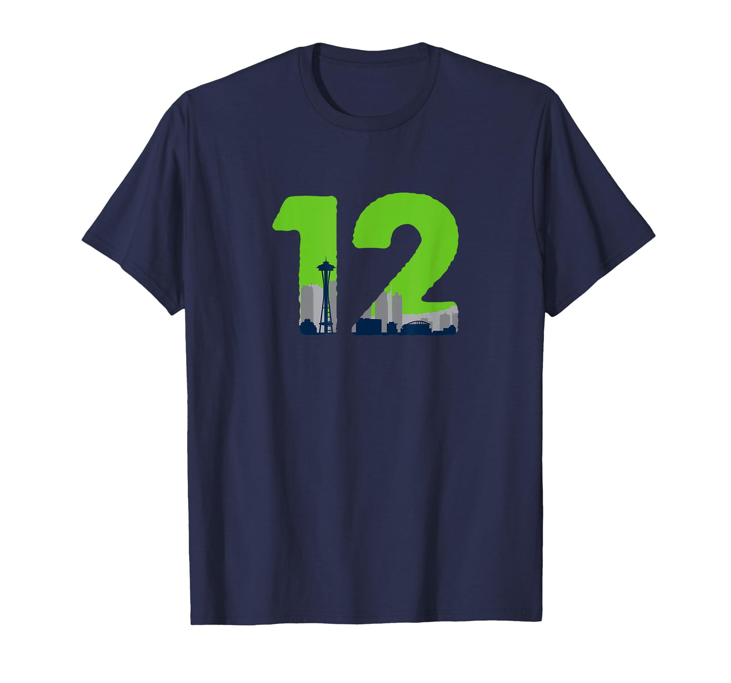 12 Seattle Sports Fan Skyline T-Shirt T-Shirt