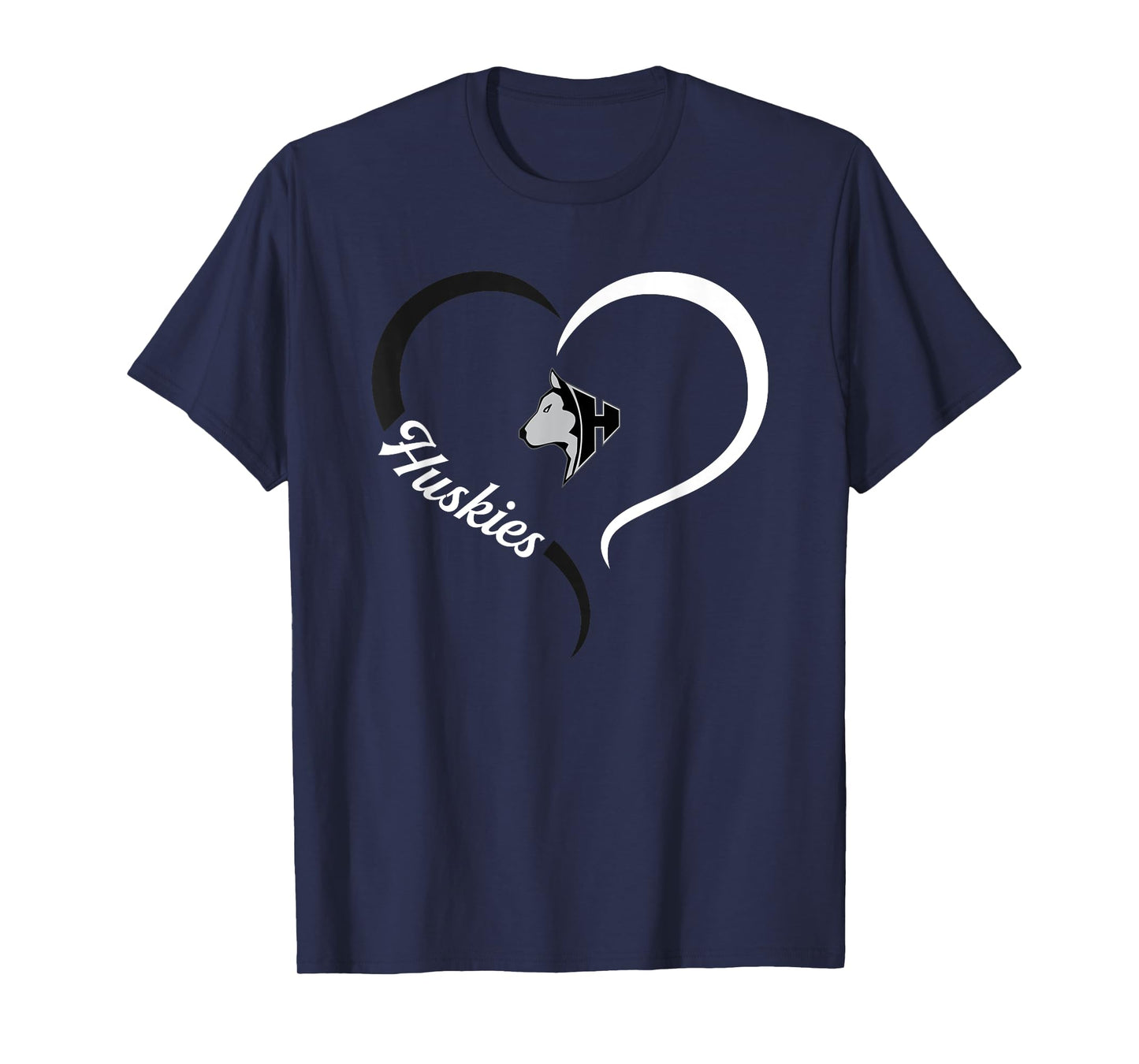 Hagerty Huskies Logo Half Heart Slogan HS T-Shirt