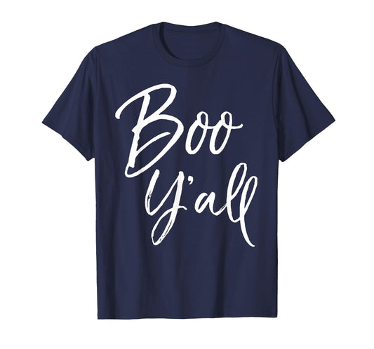 Boo Y'all Shirt for Girls Cute Southern Halloween Tee Women
