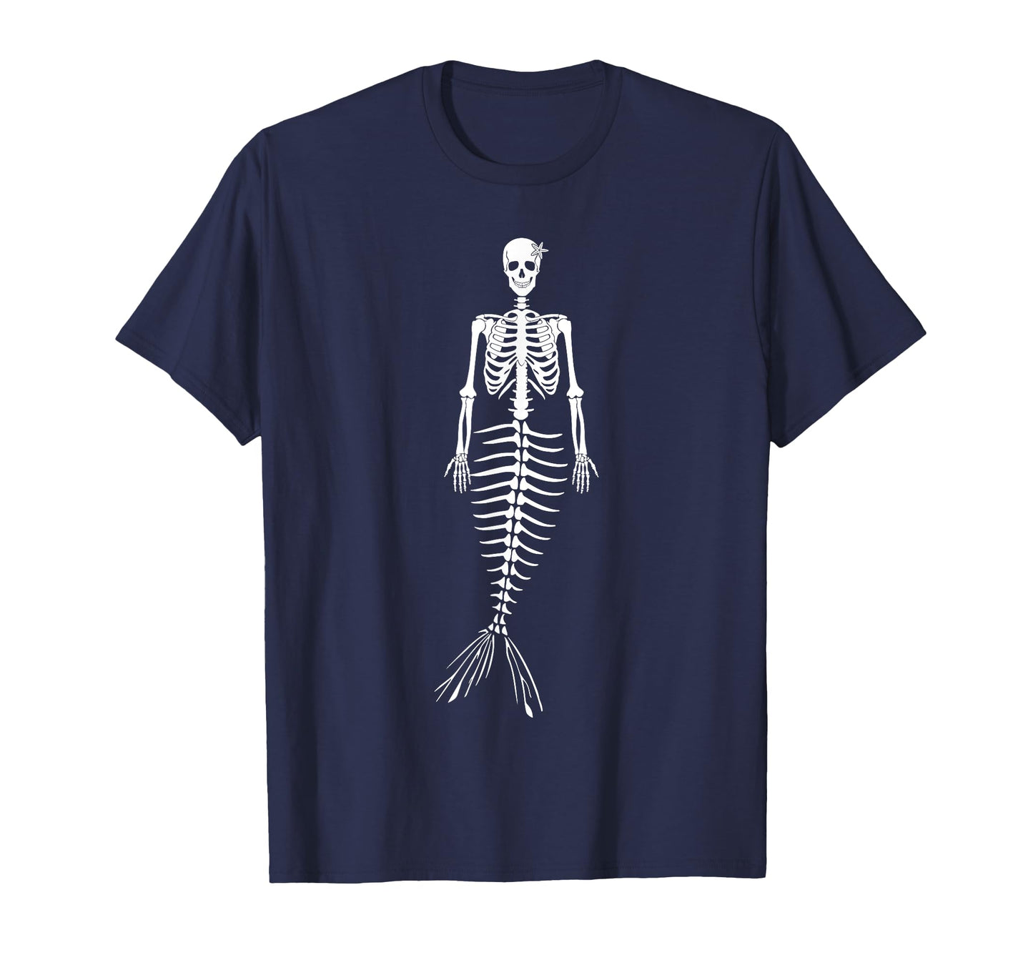 Halloween Skeletal Mermaid Skeleton Gothic Men Women Kids T-Shirt