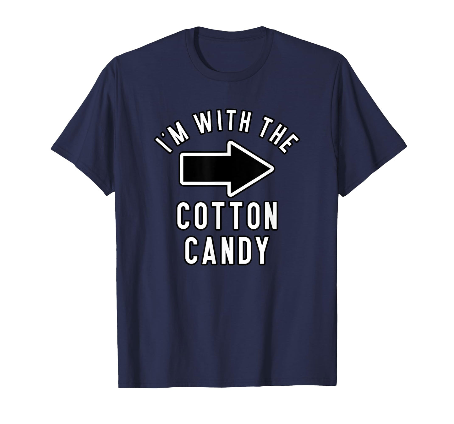 Couples Halloween Costume Shirts I'm With The Cotton Candy T-Shirt
