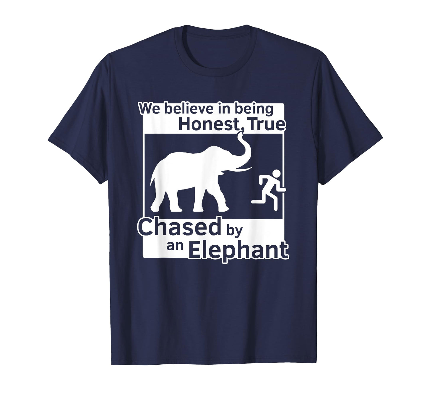 13th Article of Faith Funny LDS Chased By An Elephant T-Shirt