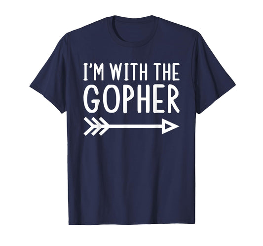 I'm With The Gopher Funny Matching Halloween Couple Costume T-Shirt