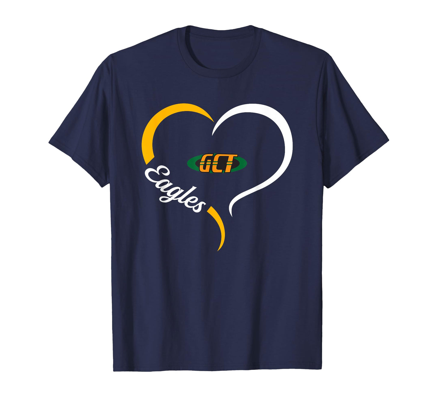 Greene County Tech Eagles Logo Half Heart Slogan HS T-Shirt