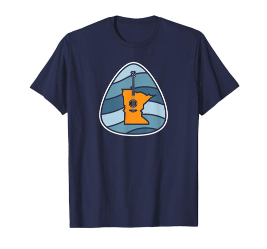 Retro Minnesota Music Acoustic Guitar Rock T-Shirt