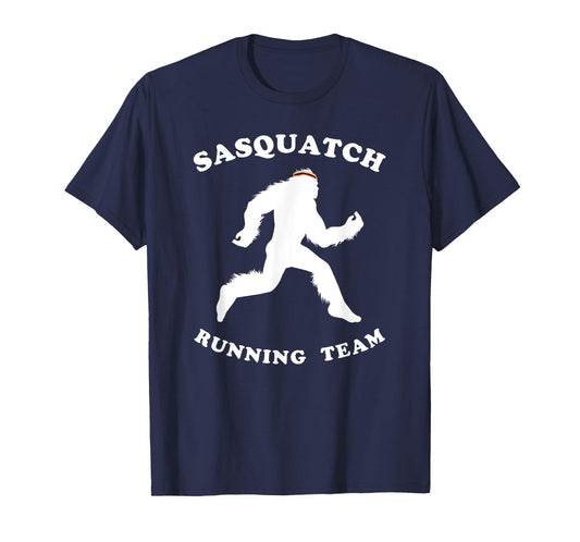 Sasquatch Running Team Shirt, Ape Man Marathon Runner Tee T-Shirt