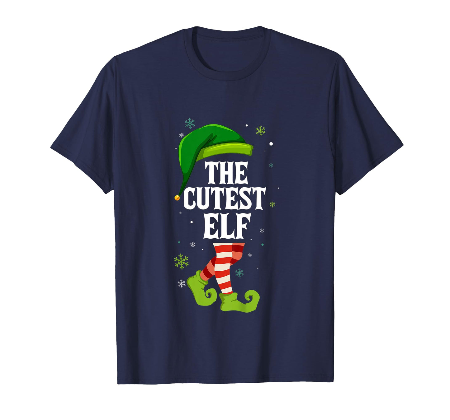 Kids Cutest Elf Matching Family Group Christmas T-Shirt