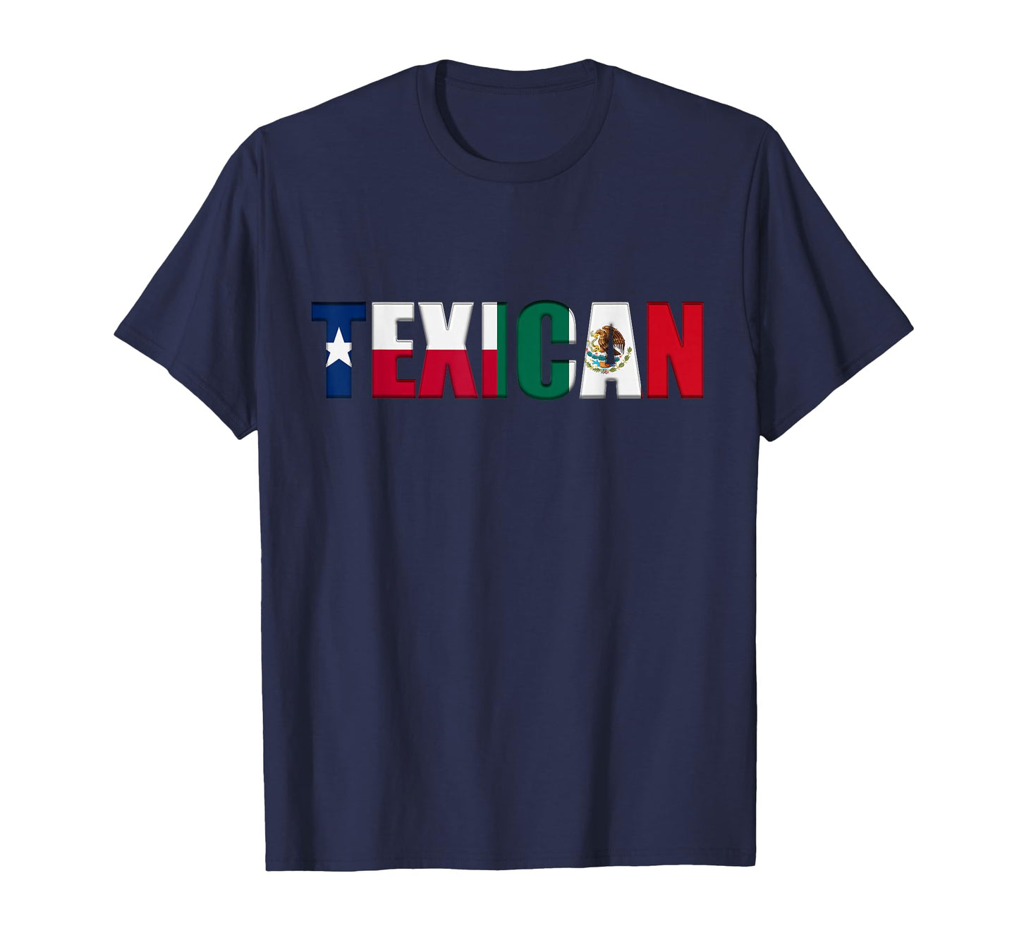 Texican Flag Texas and Mexico Flag Letters T-Shirt