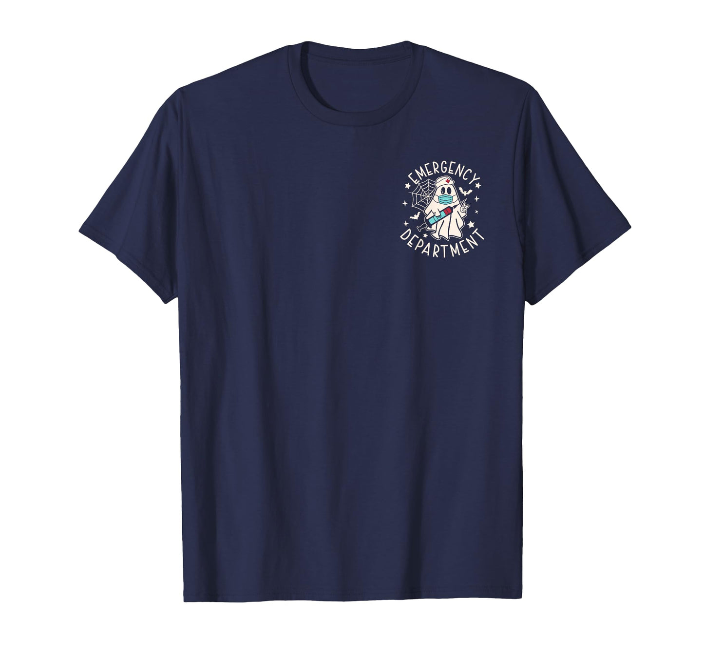 Emergency Department Pocket Ghost Spooky ER Nurse Halloween T-Shirt