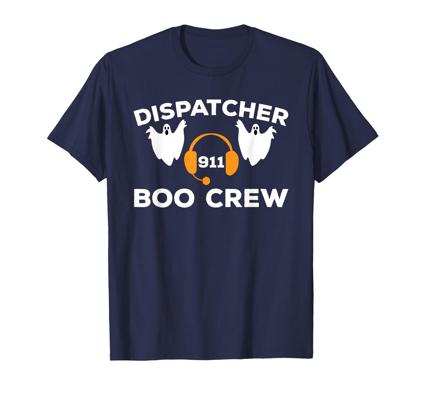 Funny Dispatcher 911 Boo Crew Spooky Halloween Costume T-Shirt