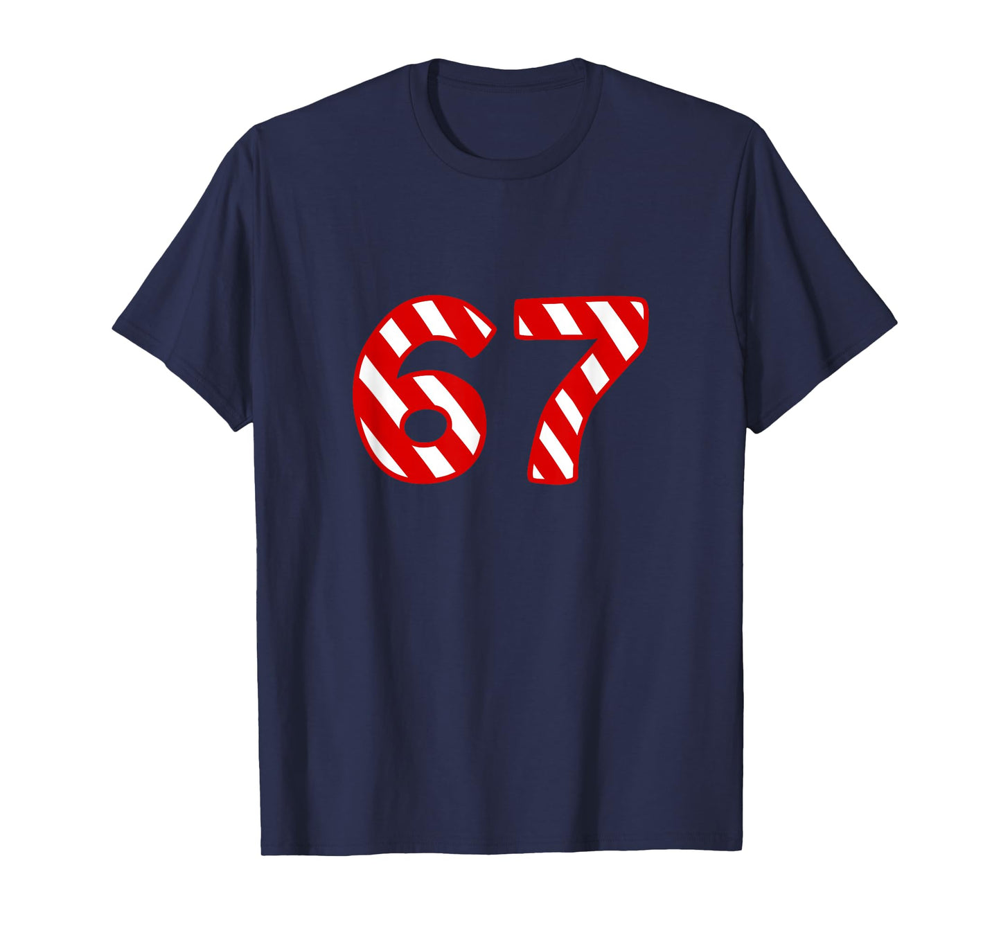 67 Christmas Sweater 6 7 Middle School Candy Cane T-Shirt