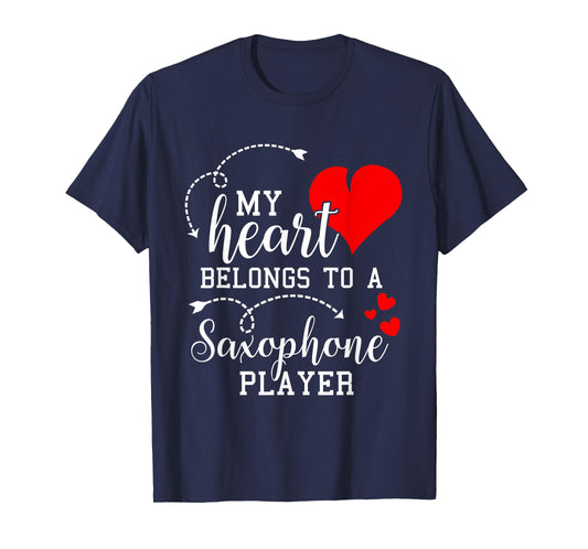 I Love My Saxophone Player Husband Wife Valentines Shirt