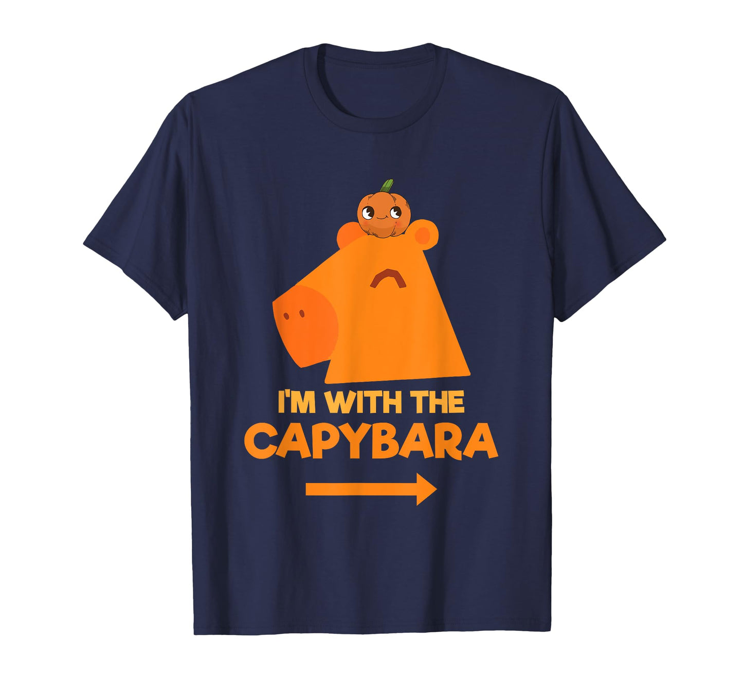 I'm With The Capybara Capy Animal Lover Lazy Halloween T-Shirt