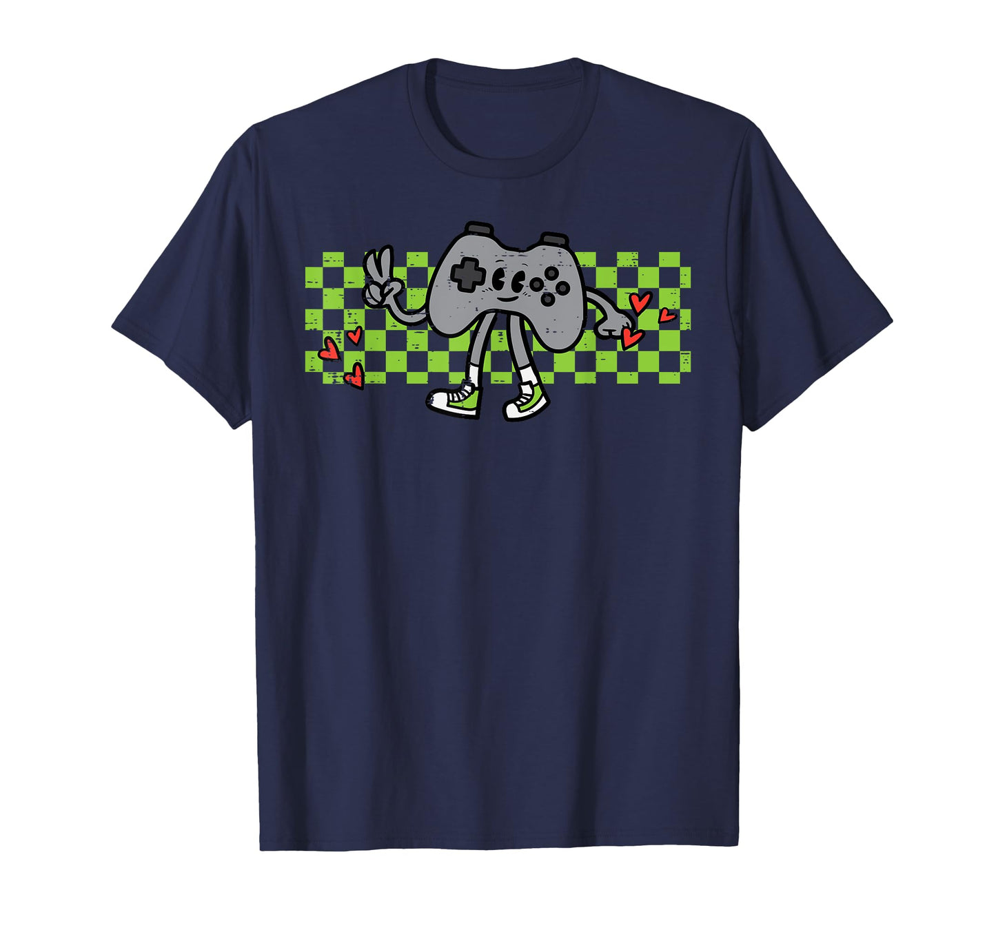 Gamer Controller Peace Retro Gaming Groovy Men Boys Kids T-Shirt