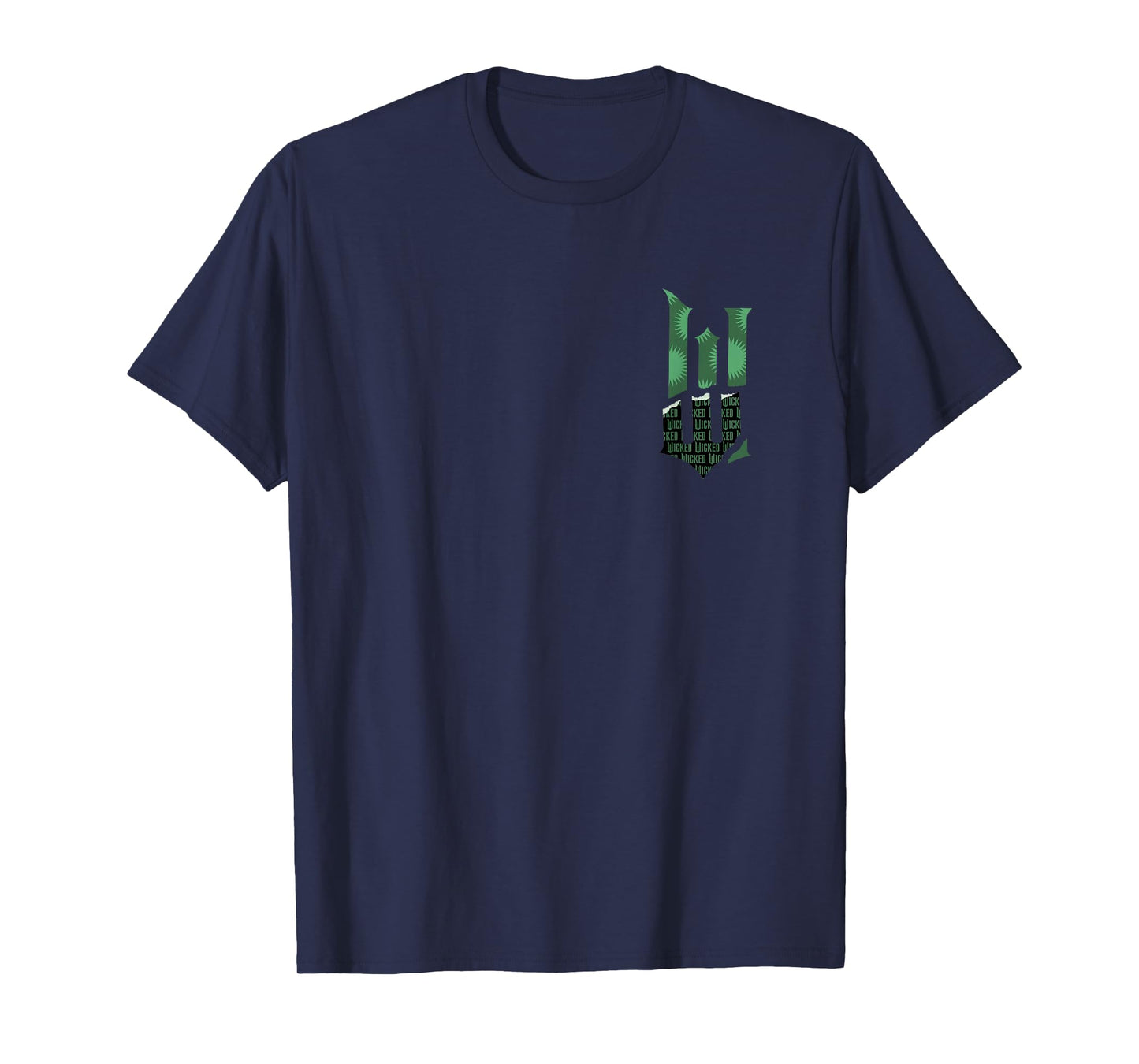 Wicked: for Good Torn Green Logo Front and Back T-Shirt