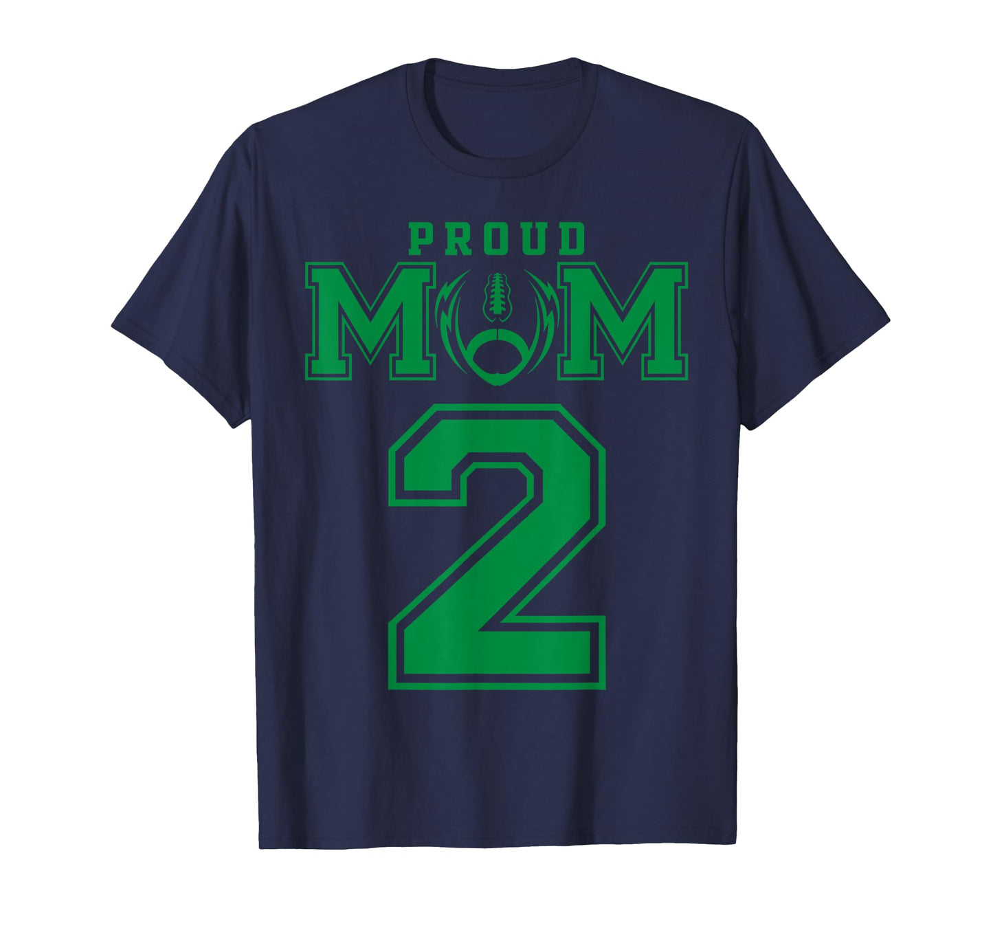 Custom Proud Football Mom Number 2 G Personalized T-Shirt