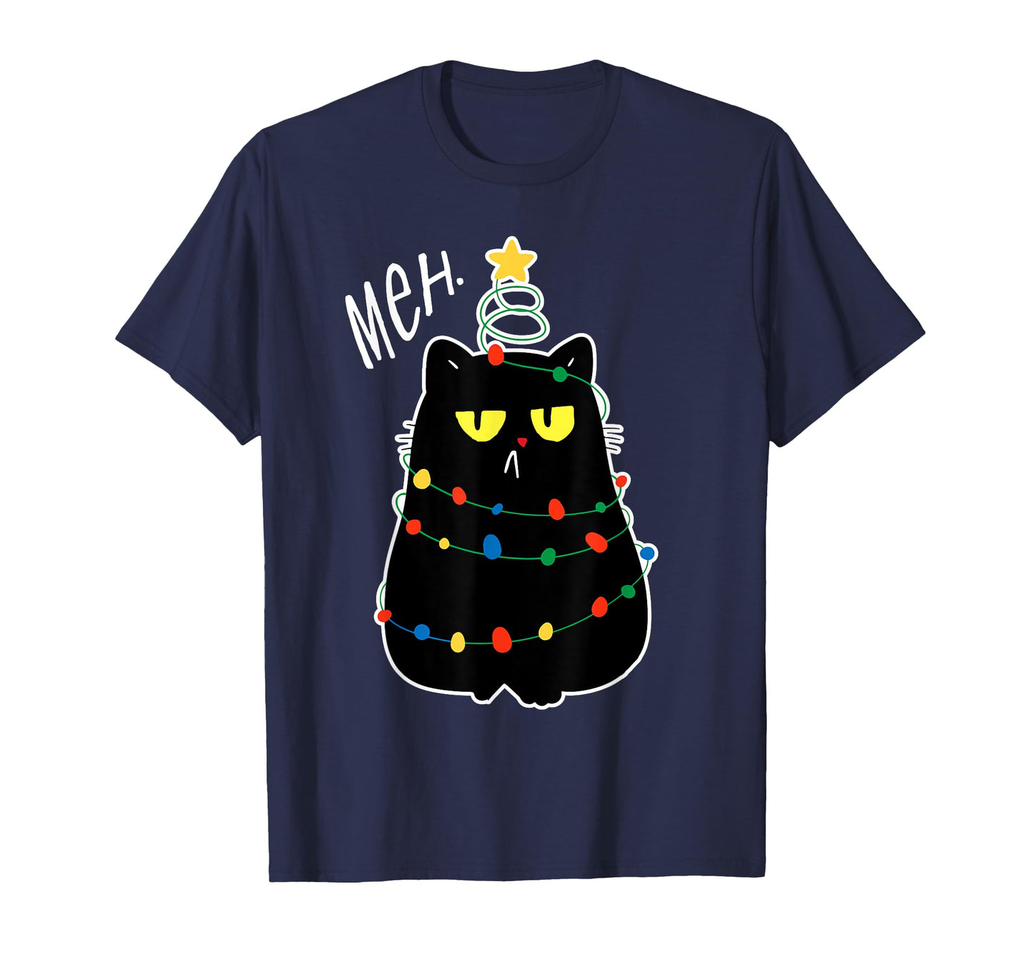 Christmas Meh Cat Kawaii Anime Japanese meow kitty cat lover Men Women Kids T-Shirt
