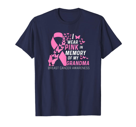 I wear Pink In Memory of my Grandma Breast Cancer Awareness T-Shirt