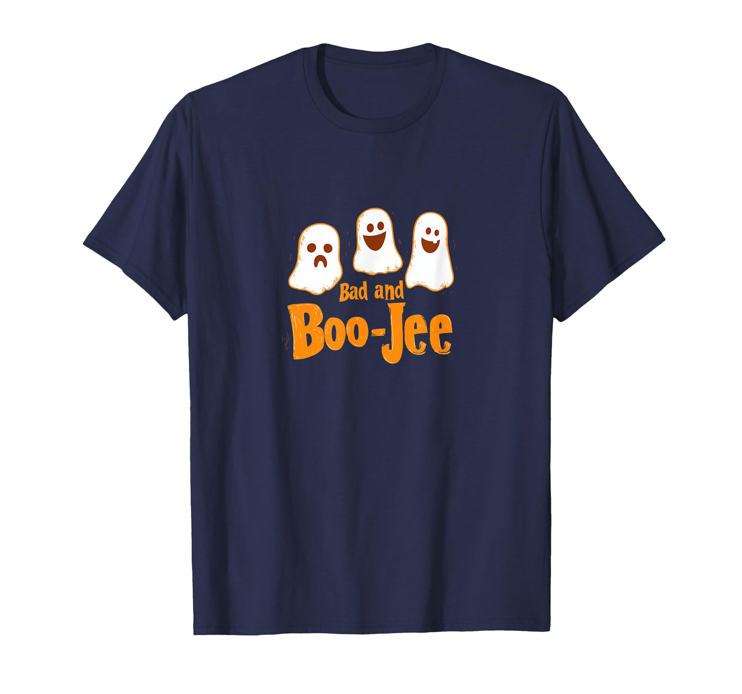 Bad and Boo-Jee Funny Ghost Halloween Design T-Shirt