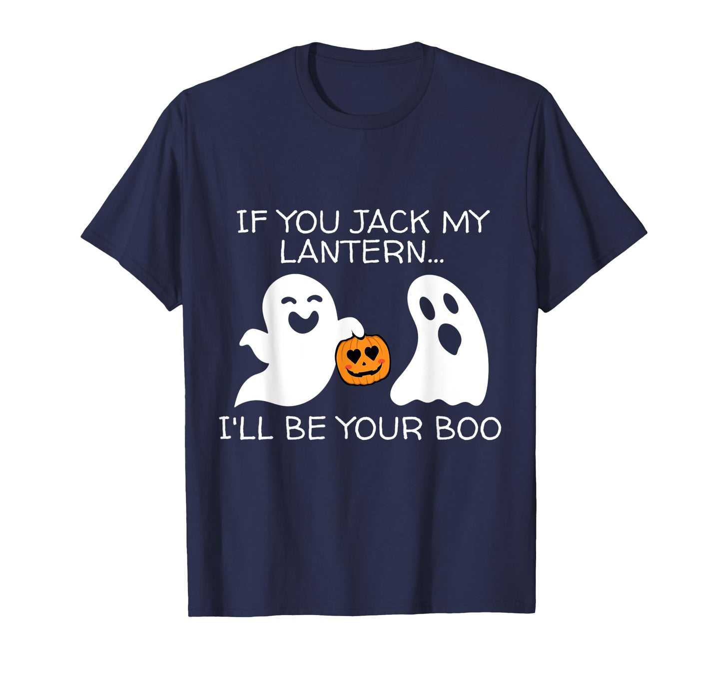 Funny Halloween Adult Ghost And Jack-o-Lantern Men Women T-Shirt