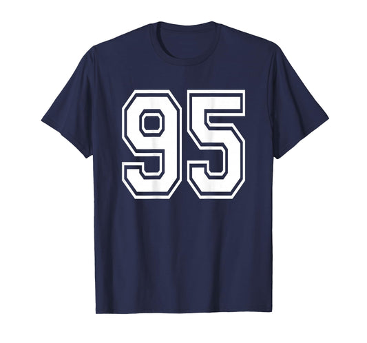 Number 95 T-Shirt Sports Player Number BACK Of Shirt Only T-Shirt