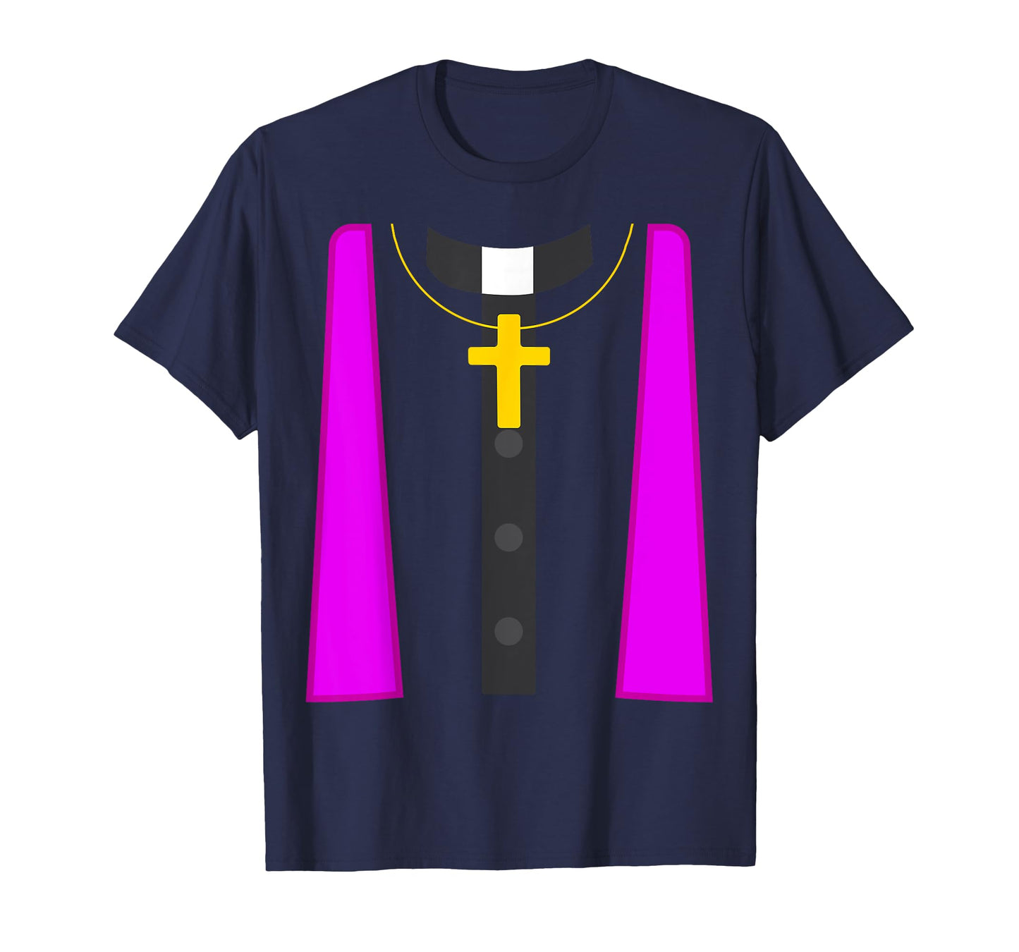 Catholic Priest Chaplain Padre Halloween Party Costume Tee T-Shirt