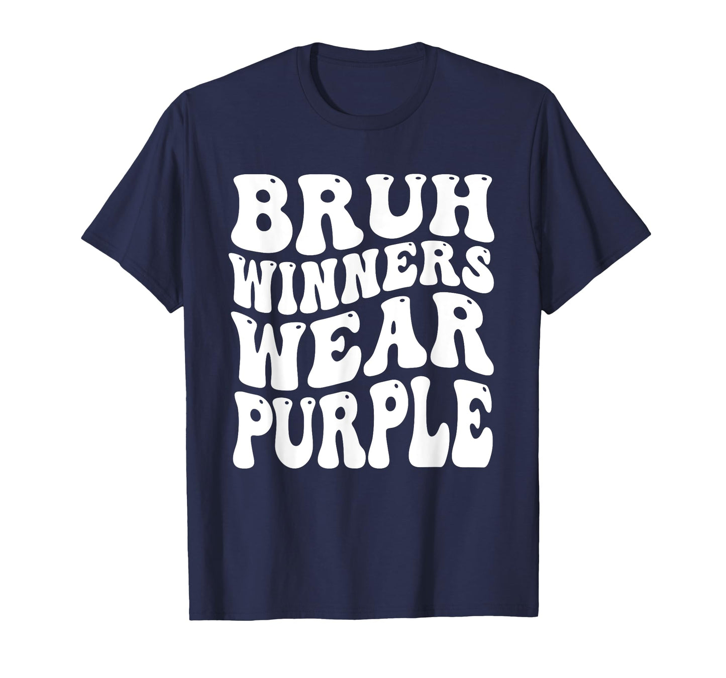 Winners Wear Purple Team Sports day Game Spirit Week Groovy T-Shirt