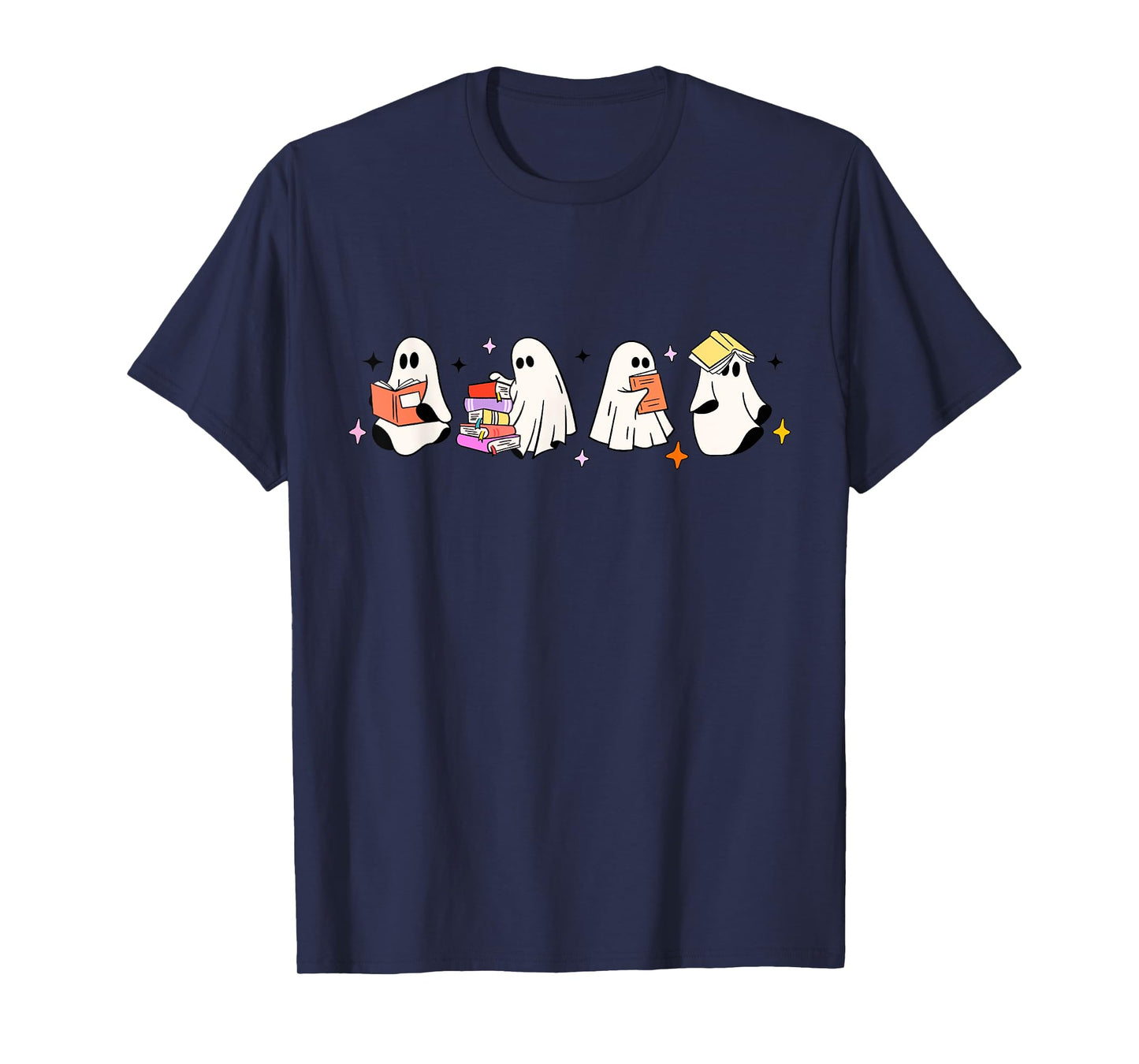 Cute Boo Ghost Read More Books, Funny Halloween, Book Lover T-Shirt