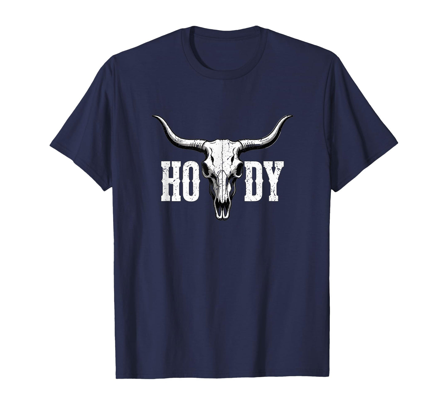 Cowboy Rodeo Howdy Western Cow Skull Rustic Texas Ranch T-Shirt