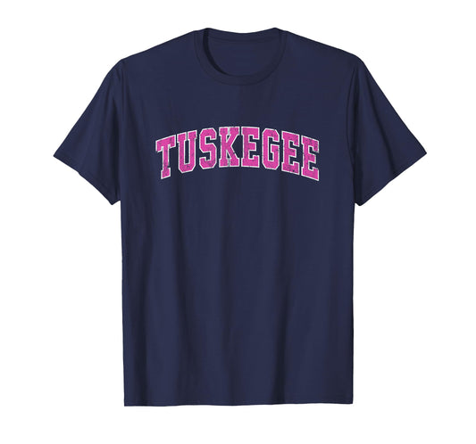 Tuskegee Alabama AL Vintage Sports Design Pink Design T-Shirt