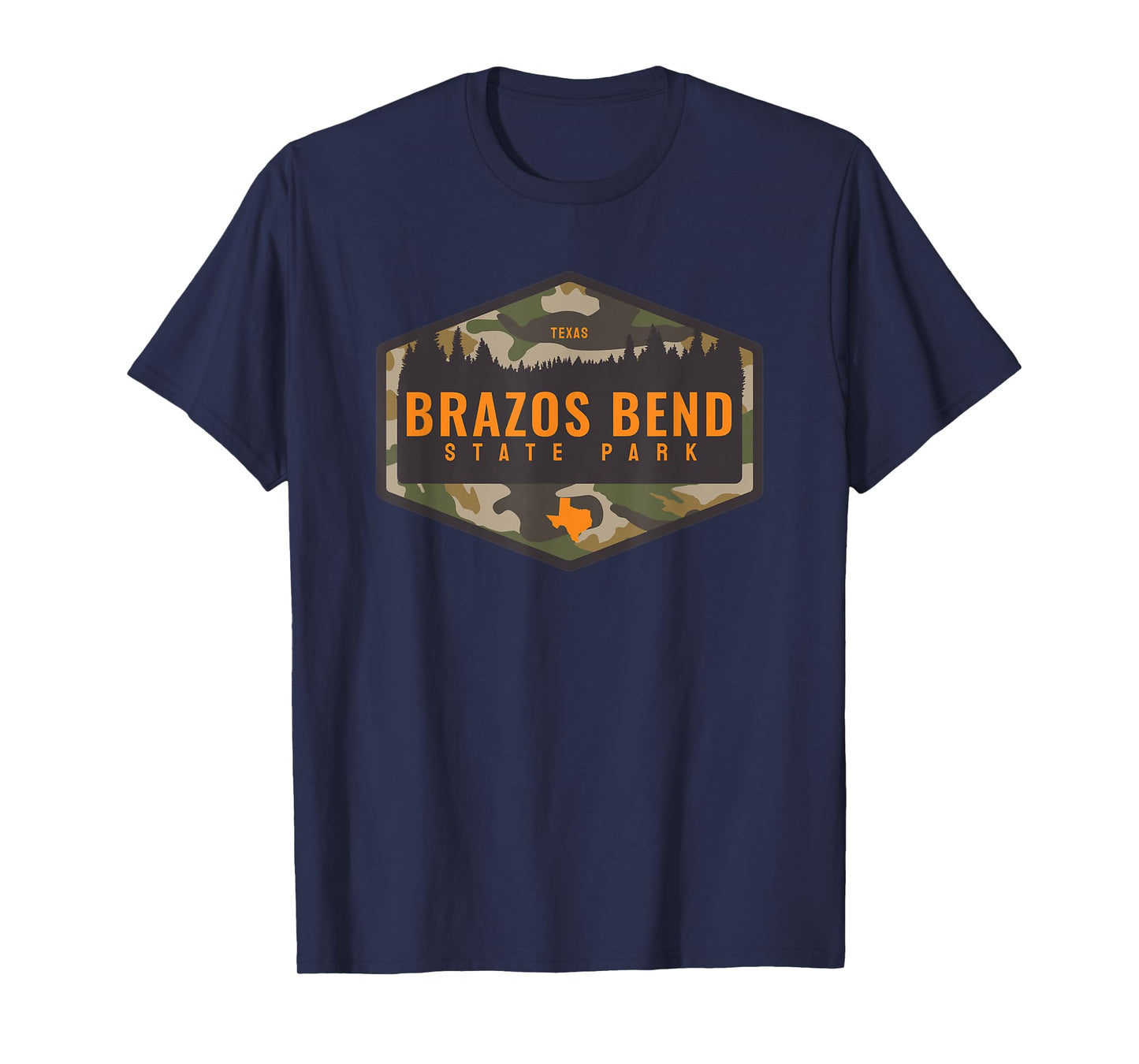 Brazos Bend State Park Texas TX Camouflage Souvenir T-Shirt