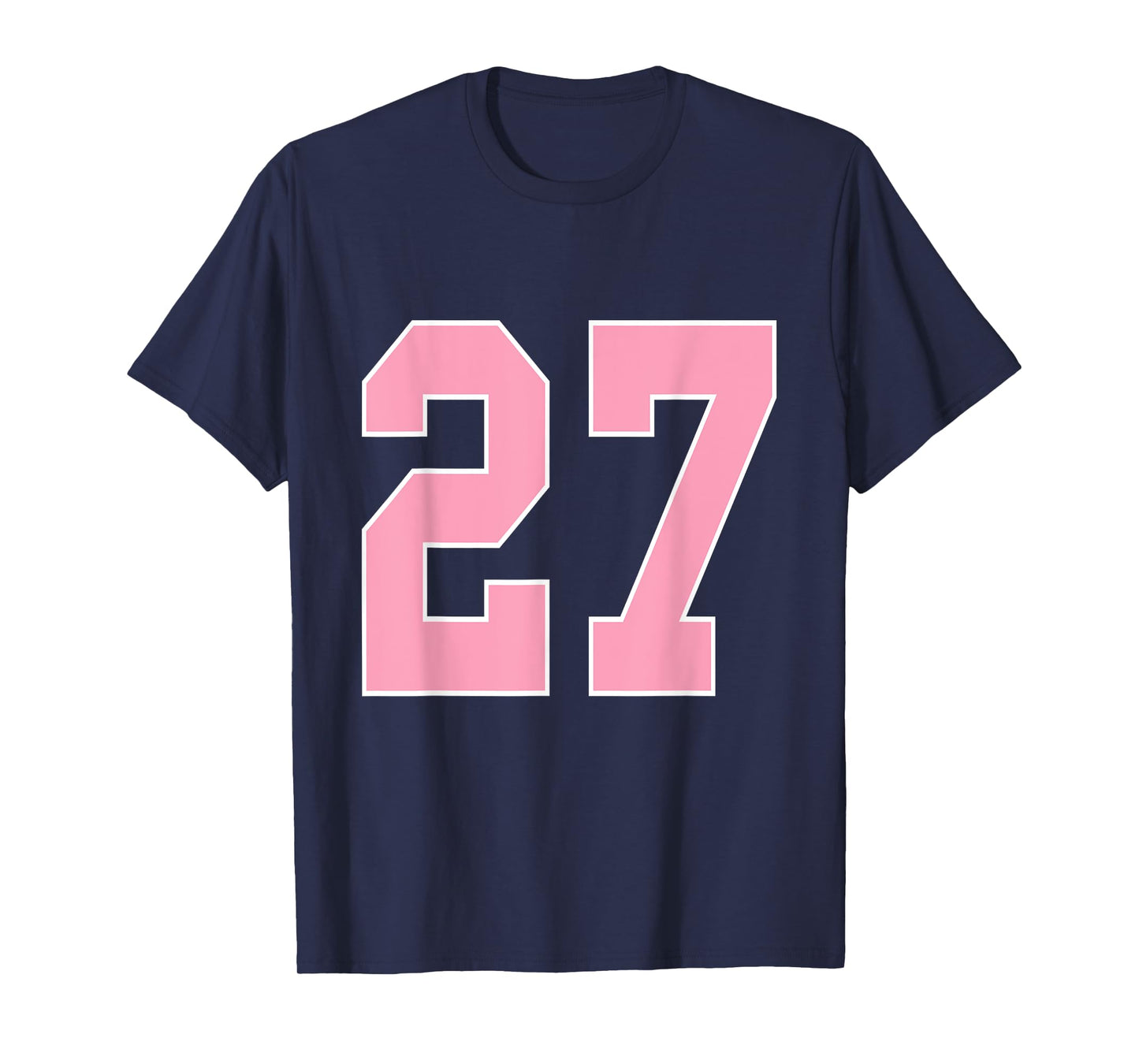Number 27 Shirt Pink Football Basketball Breast Cancer Aware T-Shirt