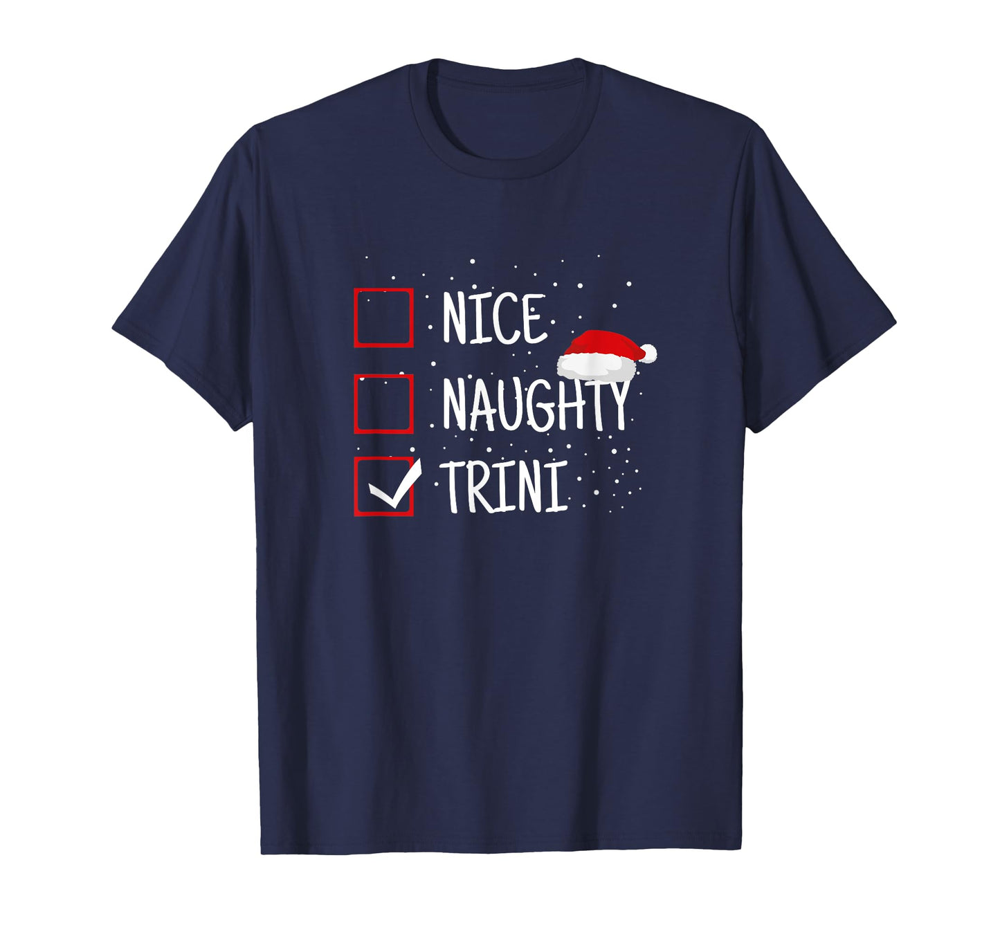 Family Heritage Gifts Trinidad Christmas T-Shirt - Black, Unisex, Small, Modern Humorous, Letter Print, Crew Neck, Short Sleeve, Snug Fit, Christmas Occasion