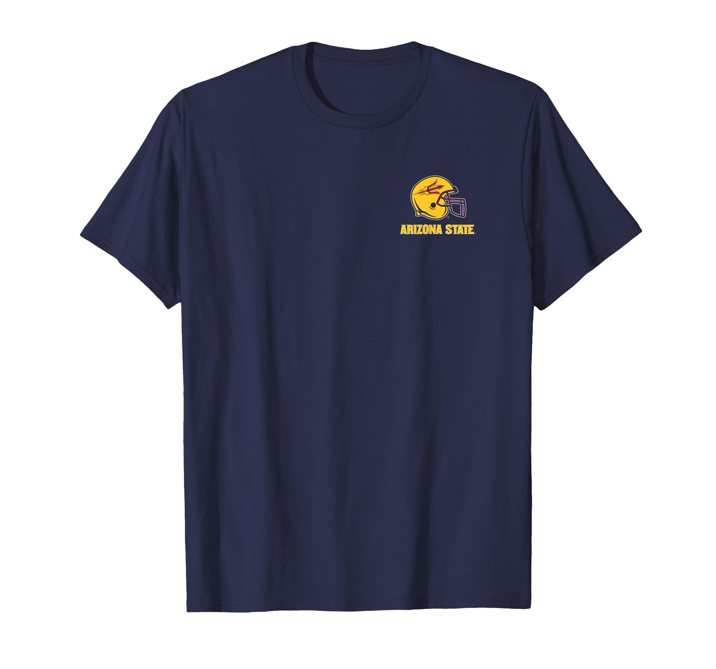 Arizon State Sun Devils Front/Back Football Black T-Shirt