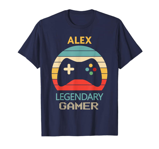 Alex Name Gift - Personalized Legendary Gamer T-Shirt