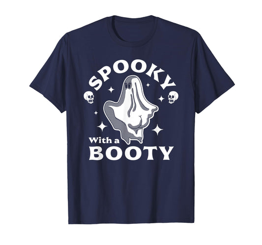 Spooky with a Booty Funny Halloween Ghost & Skulls T-Shirt