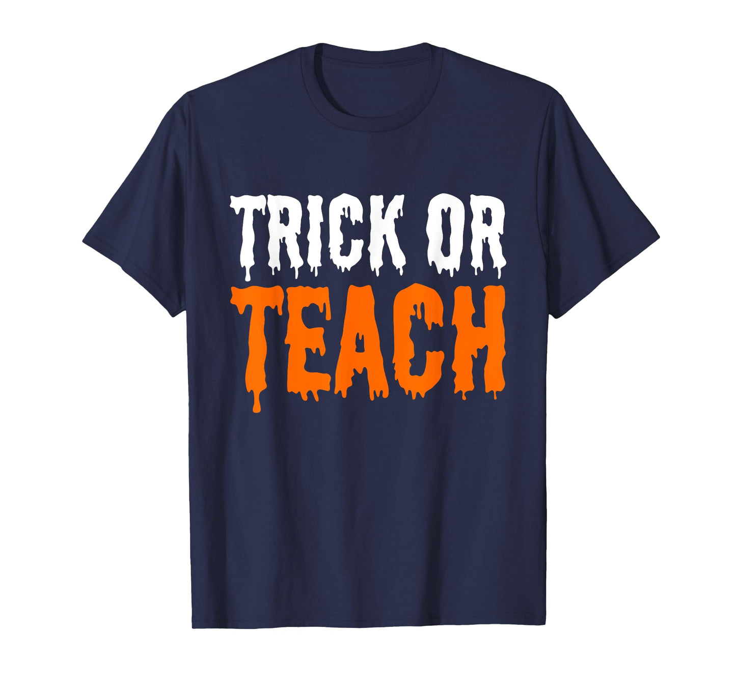 Trick Or Teach Groovy Teacher Halloween Retro Ghost T-Shirt