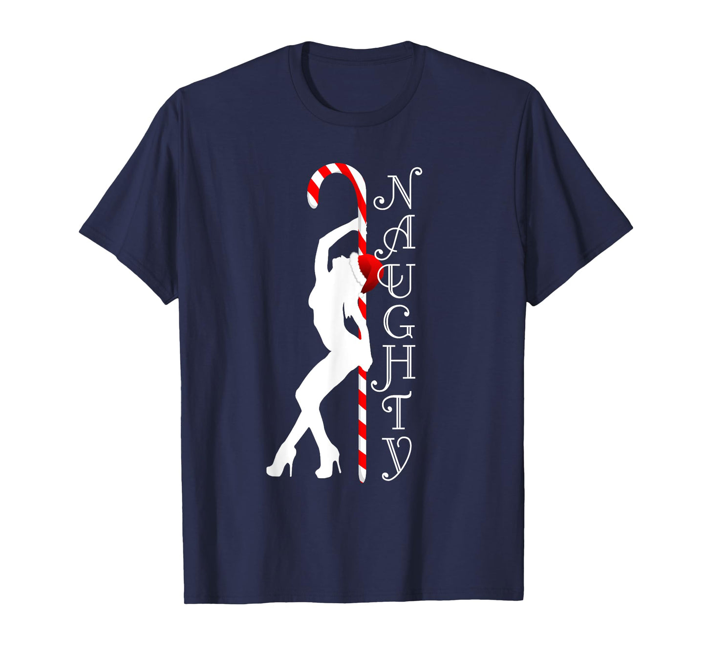 "Naughty Stripper HoHoHo" Funny Ugly Christmas Sweater Party T-Shirt