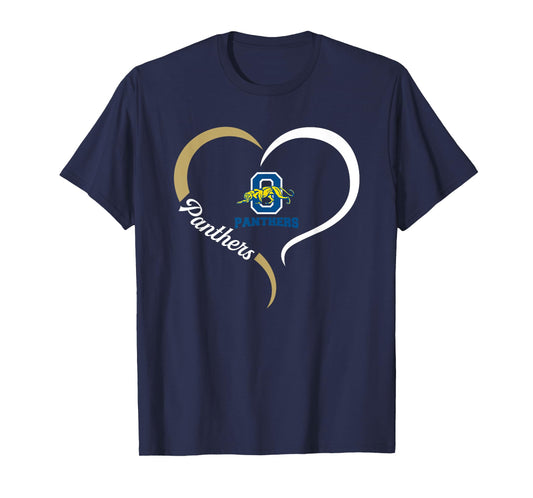 O'Connor Panthers Logo Half Heart Slogan HS T-Shirt