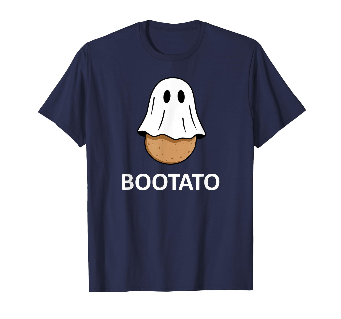 Bootato Cute Ghost Potato Halloween Costume Funny Pun T-Shirt