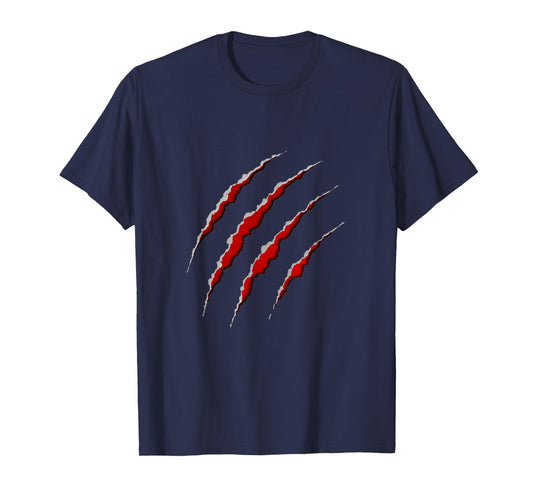 Clawed Scratches Wolf Tiger Lion Monster Claws Halloween T-Shirt