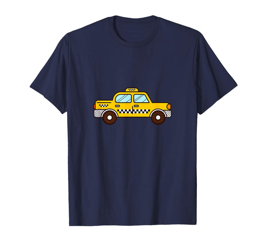 Cool The NYC Yellow Taxi Cartoon Illustration Graphic Funny T-Shirt