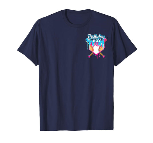 Baseball 10 Year Old Ice Cream Drip 10th Birthday Boy 10 T-Shirt