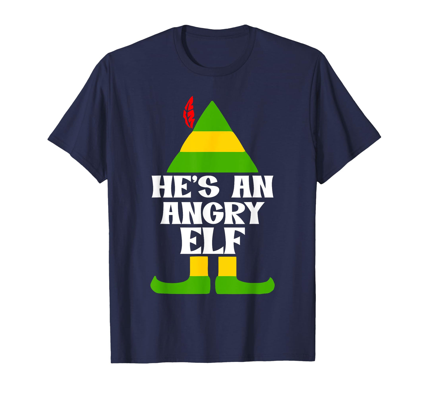 He's An Angry Elf funny design T-Shirt